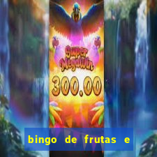 bingo de frutas e legumes para imprimir